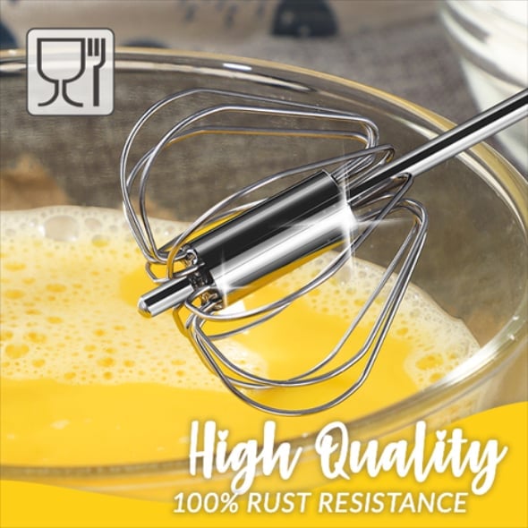 🔥Christmas SALE 49%OFF - Stainless Steel Semi-Automatic Whisk