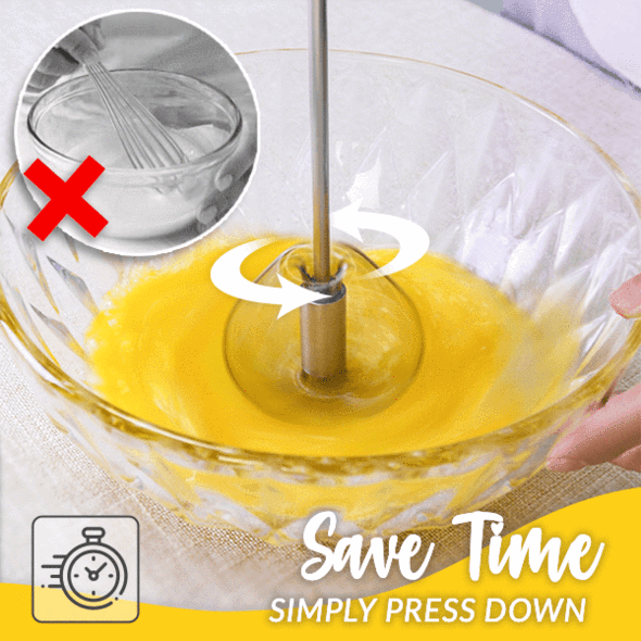 🔥Christmas SALE 49%OFF - Stainless Steel Semi-Automatic Whisk