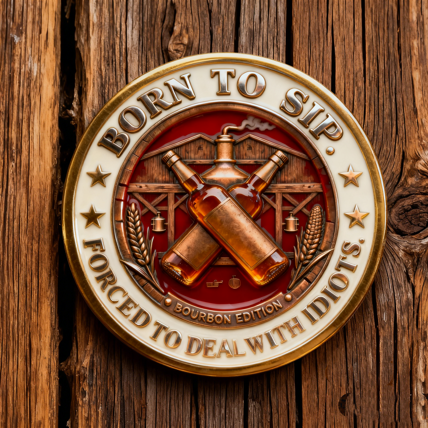 Bourbon Fixes Almost Everything—Idiots Not Included.”