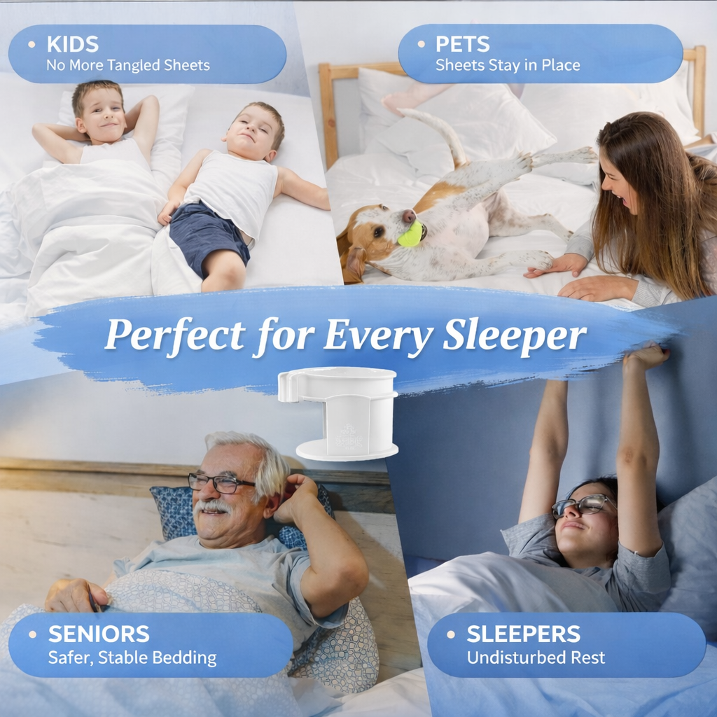 Seurico™ No-Slip Bed Sheet Grips, Fits Any Mattress