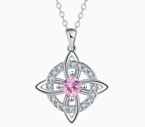Mystical Birthstone Witches Knot Necklace – Natural Crystal🔮💞Protect Your Loved Ones