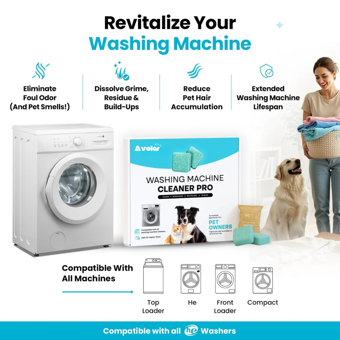 The AVOLAR Washing Machine Cleaner Pro