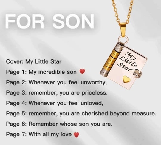 🏆 Hot Sale - 49% OFF 🔥🔥My Little Star Book Necklace for Daughter & Son, Birthday Day Gift Graduation Jewelry of Love