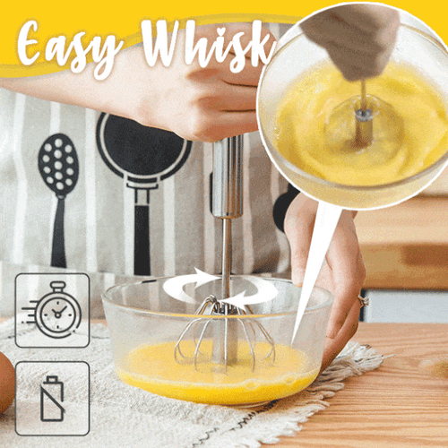🔥Christmas SALE 49%OFF - Stainless Steel Semi-Automatic Whisk