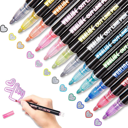 Dreamy Sparkle Dual-Line Contour Pen