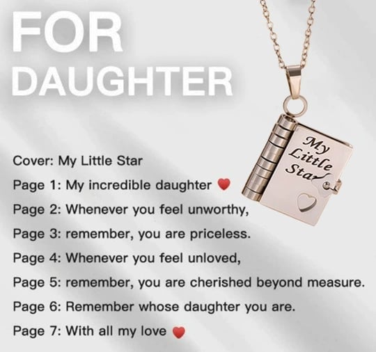 🏆 Hot Sale - 49% OFF 🔥🔥My Little Star Book Necklace for Daughter & Son, Birthday Day Gift Graduation Jewelry of Love