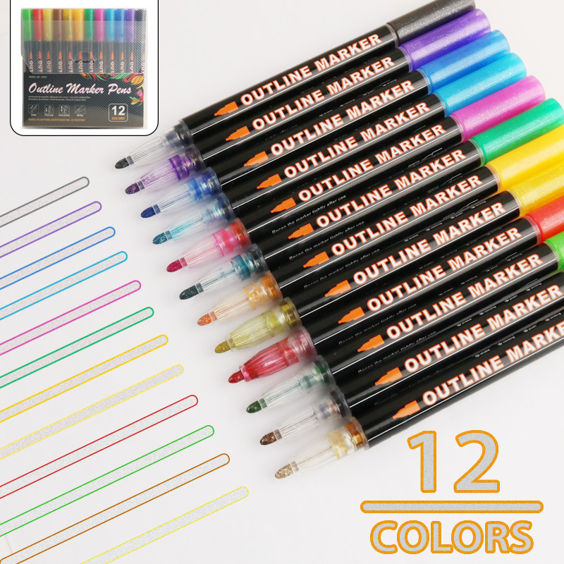 Dreamy Sparkle Dual-Line Contour Pen