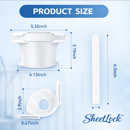 Seurico™ No-Slip Bed Sheet Grips, Fits Any Mattress