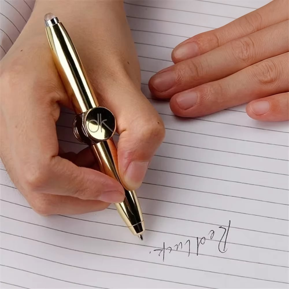 Rotating LED Light Ballpoint Pen – Anti-Stress Anxiety Relief! ✨✍️