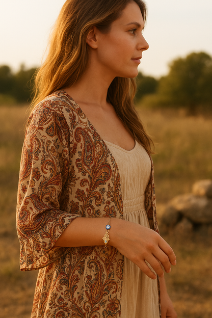Protect Your Energy in Style — The Hamsa & Evil Eye Bracelet