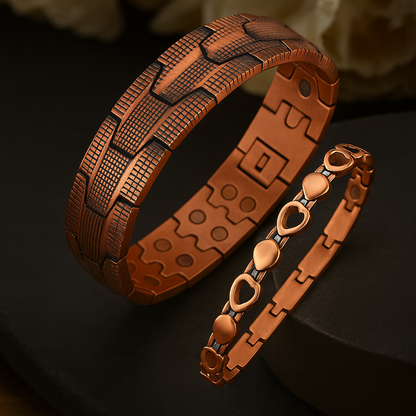 🎁 The Heritage Copper Band 🎁Magnetic Copper Bracelet for Men — EllipseMAX 5X Strength 5,000 Gauss Magnets