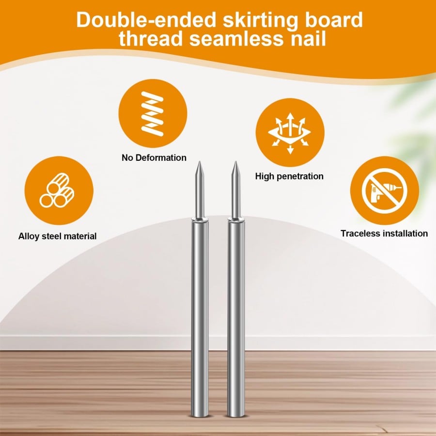 Double-Headed Skirting Thread Seamless Nail Non Marking