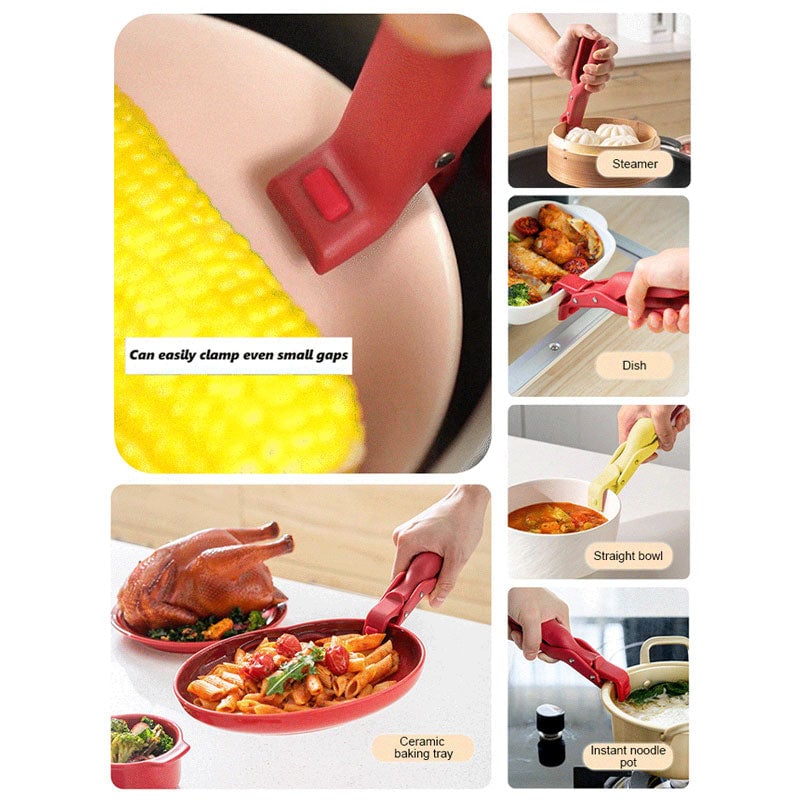 Multi-Purpose Anti-Scald Bowl Holder Clip for Kitchen（✨ Buy 1, Get 1 FREE! That’s right — today only!）