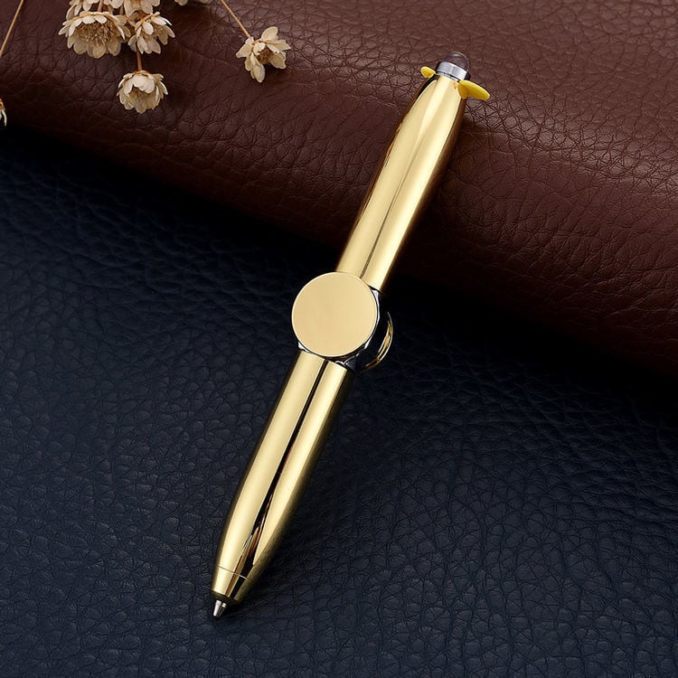 Rotating LED Light Ballpoint Pen – Anti-Stress Anxiety Relief! ✨✍️