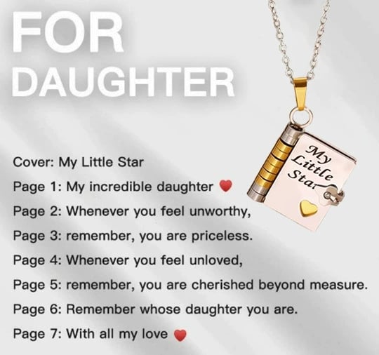 🏆 Hot Sale - 49% OFF 🔥🔥My Little Star Book Necklace for Daughter & Son, Birthday Day Gift Graduation Jewelry of Love