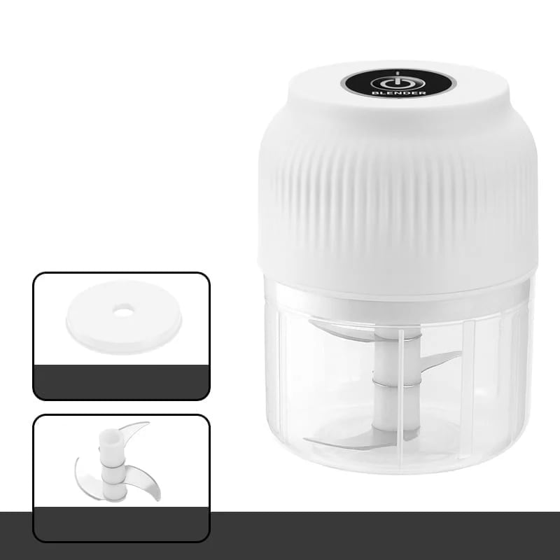White PP cup with three-blade Cyclone
