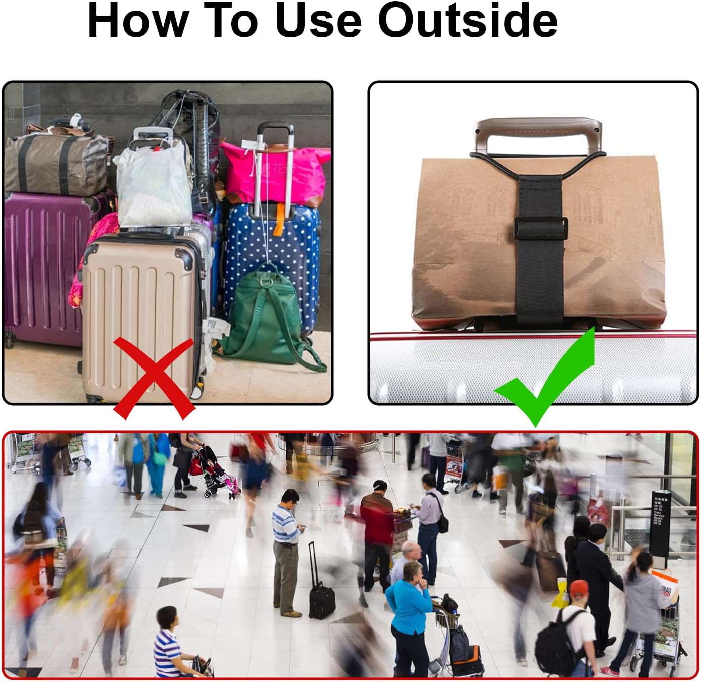 LAST DAY 50% off💥Multi Use Strong Adjustable Luggage Connector Straps