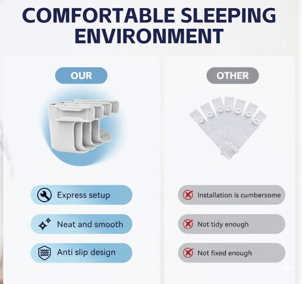 Seurico™ No-Slip Bed Sheet Grips, Fits Any Mattress