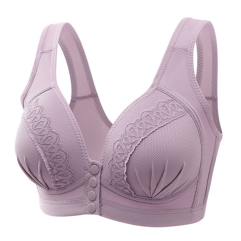 BUY 1 GET 1 FREE - Front Button Breathable Skin-Friendly Cotton Bra