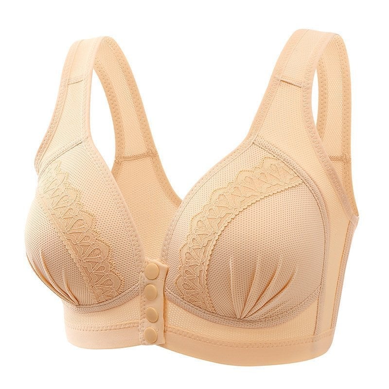 BUY 1 GET 1 FREE - Front Button Breathable Skin-Friendly Cotton Bra