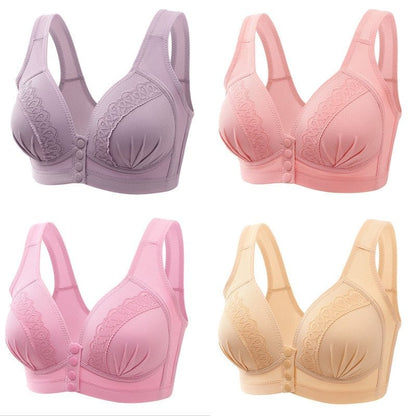 BUY 1 GET 1 FREE - Front Button Breathable Skin-Friendly Cotton Bra