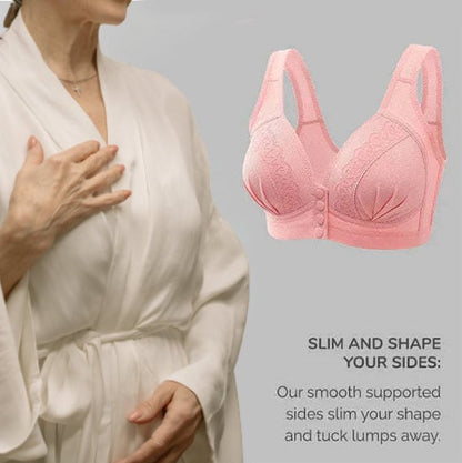 BUY 1 GET 1 FREE - Front Button Breathable Skin-Friendly Cotton Bra